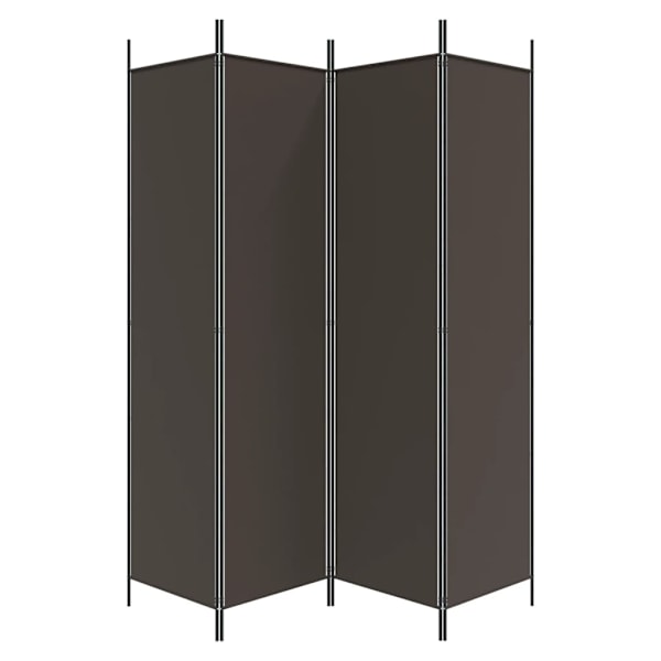 vidaXL Rumsavdelare 4 paneler brun 200x200 cm tyg Brun