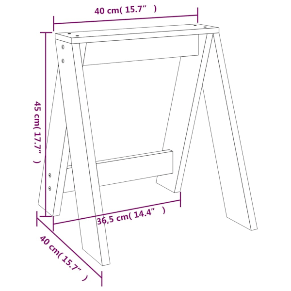 vidaXL Pallar 2 st grå 40x40x45 cm massiv furu Grå