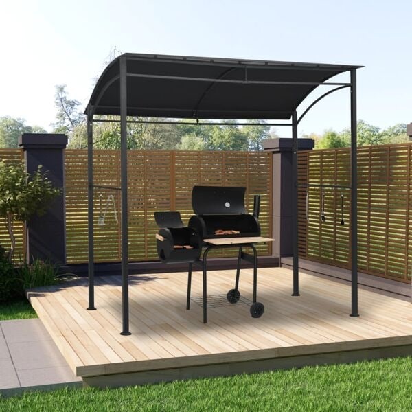 vidaXL Grilltält 215x150x220 cm antracit stål Antracit