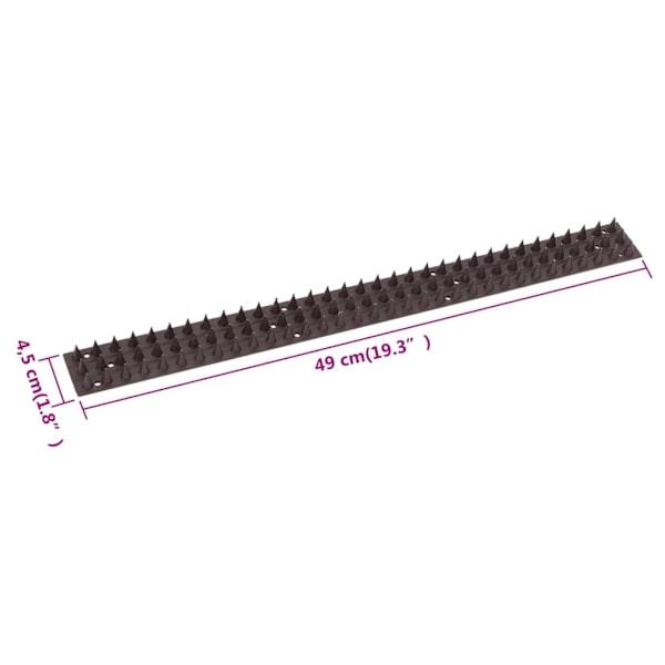 vidaXL Fågelavvisare Taggar 49 x 4,5 1,7 cm set 20st