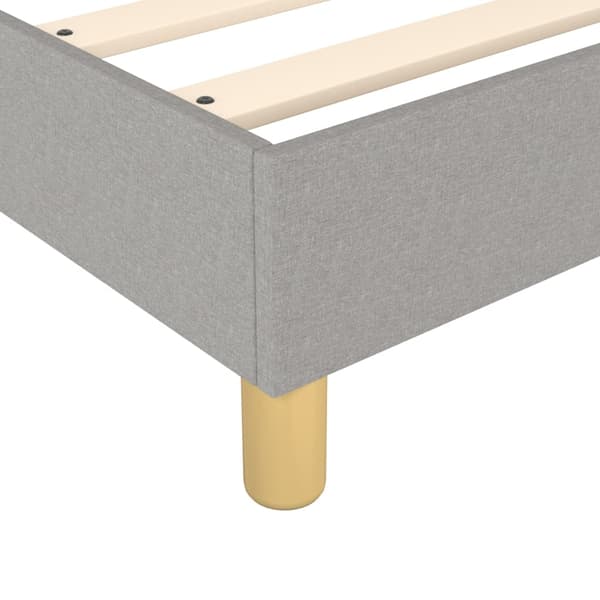 vidaXL Sängram utan madrass ljusgrå 80x200 cm tyg Grå