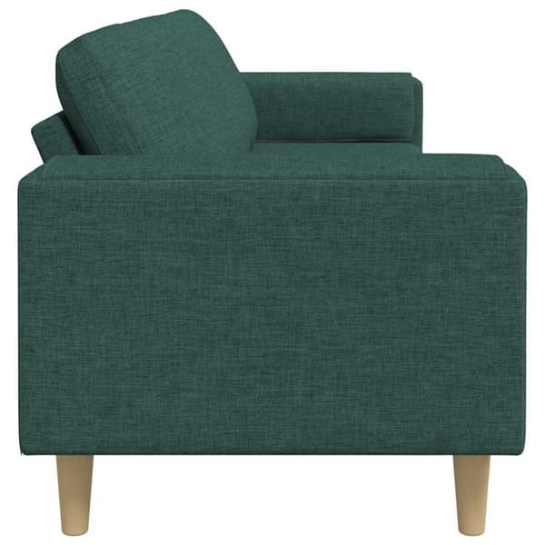vidaXL Vardagsrumsoffa Mörkgrön 250 x 77 x 76 cm Polyester Grön