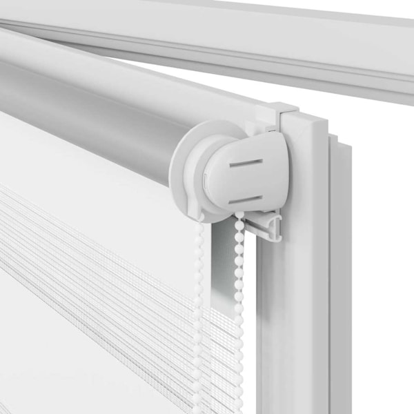 vidaXL Rullgardin randig vit 80 x 150 cm transparent Vit