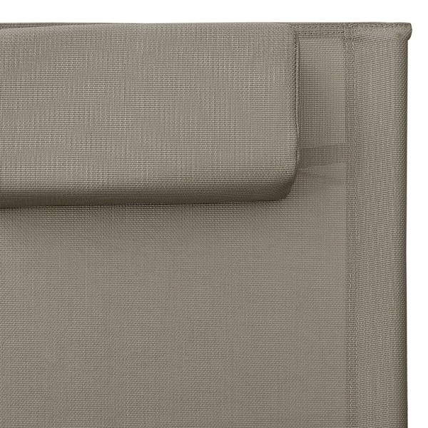 vidaXL Solsängar textilen 2 st taupe och grå Taupe