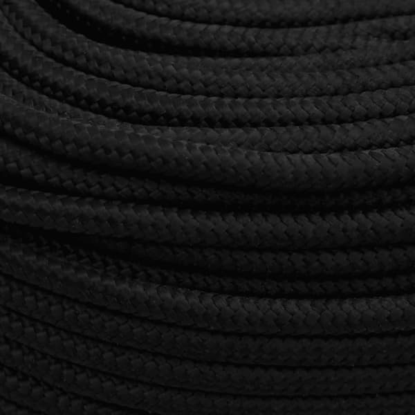 vidaXL Rep svart 6 mm 500 m polyester