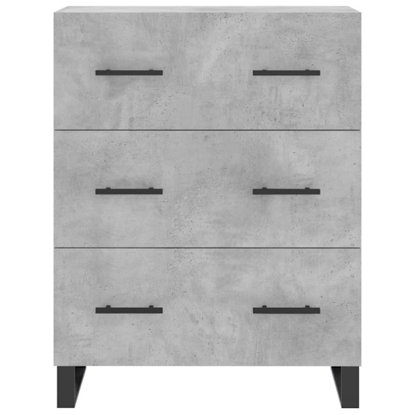 vidaXL Högskåp betonggrå 69,5x34x180 cm konstruerat trä Grå