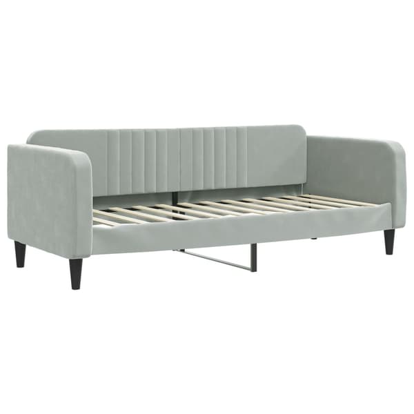 vidaXL Dagbädd utdragbar ljusgrå 80x200 cm sammet Grå