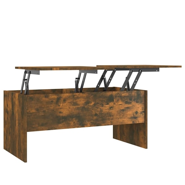 vidaXL Soffbord rökfärgad ek 102x50,5x46,5 cm konstruerat trä Brun