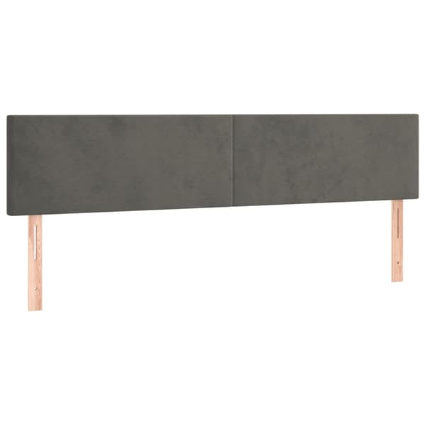 vidaXL Huvudgavlar 2 st mörkgrå 90x5x78/88 cm sammet Grå