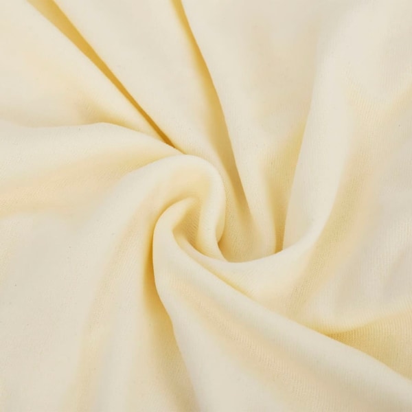vidaXL Sofföverdrag 2-sits med stretch gräddvit polyesterjersey Creme