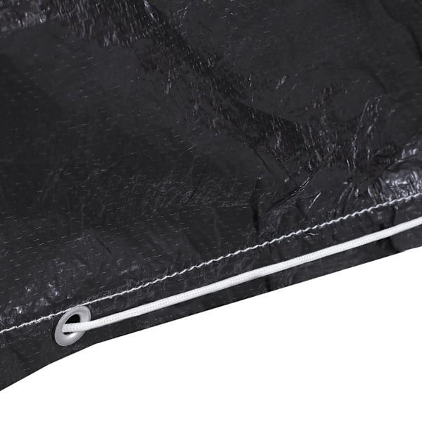 vidaXL Överdrag för trädgårdsmöbler/gasolgrill 6 öljetter 180x80x125cm Svart