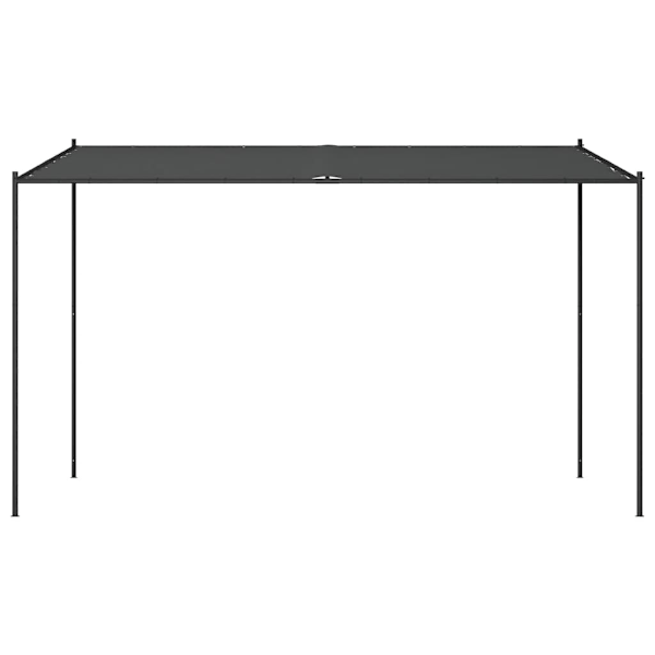 vidaXL Paviljong antracit 4x4 m 180 g/m² tyg och stål Antracit
