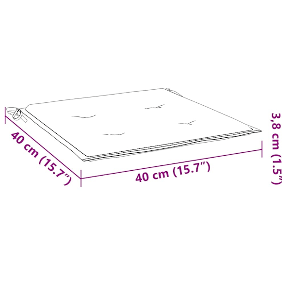 vidaXL Stolsdynor 2 st blå 40x40x4 cm oxfordtyg Blå