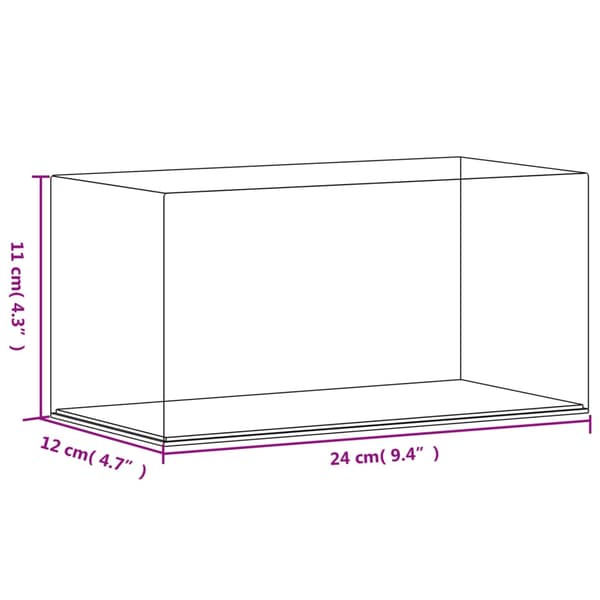 vidaXL Akryllåda transparent 24x12x11 cm Transparent