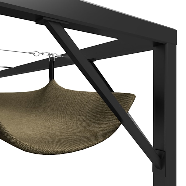 vidaXL Paviljong med infällbart tak 3x3 m taupe 180 g/m² Taupe