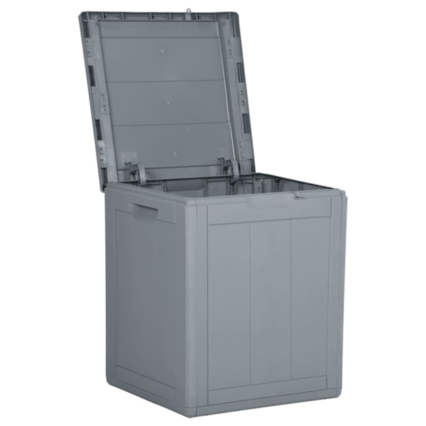 vidaXL Dynbox 90 liter grå PP-träliknande grå