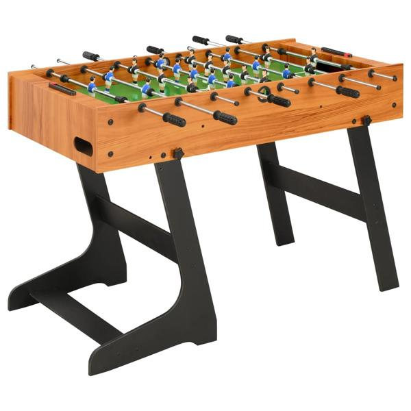 vidaXL Fotbollsbord hopfällbart 121x61x80 cm ljusbrun Brun