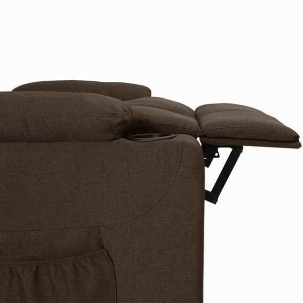 vidaXL Reclinerfåtölj mörkbrun tyg Brun