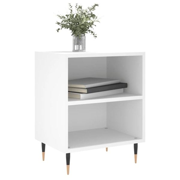 vidaXL Sängbord 2 st vit 40x30x50 cm konstruerat trä Vit