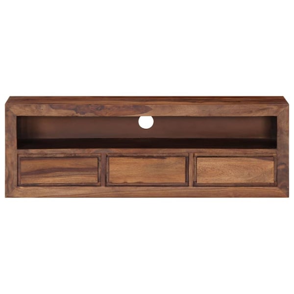 vidaXL TV-bänk 120x30x40 cm massivt sheshamträ Brun