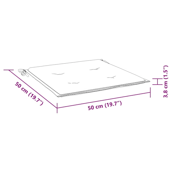 vidaXL Stolsdynor 2 st beige 50x50x4 cm oxfordtyg Beige