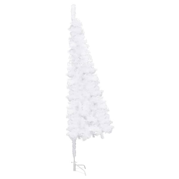 vidaXL Plastgran för hörn vit 150 cm PVC Vit