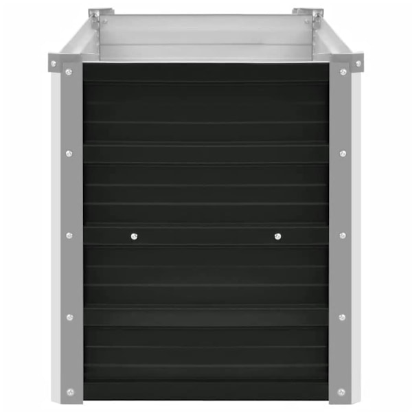 vidaXL Odlingslåda upphöjd antracit 160x40x45 cm galvaniserat stål Antracit