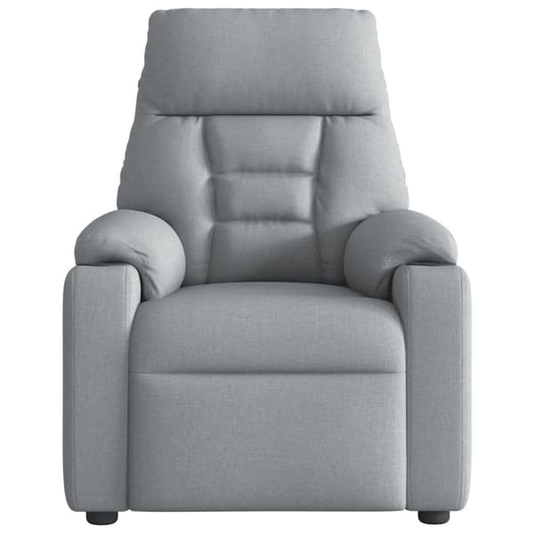 vidaXL Elektrisk massagefåtölj ljusgrå tyg Grå