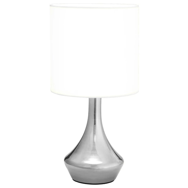 vidaXL Bordslampor 2 st touch-knapp vit E14 Vit