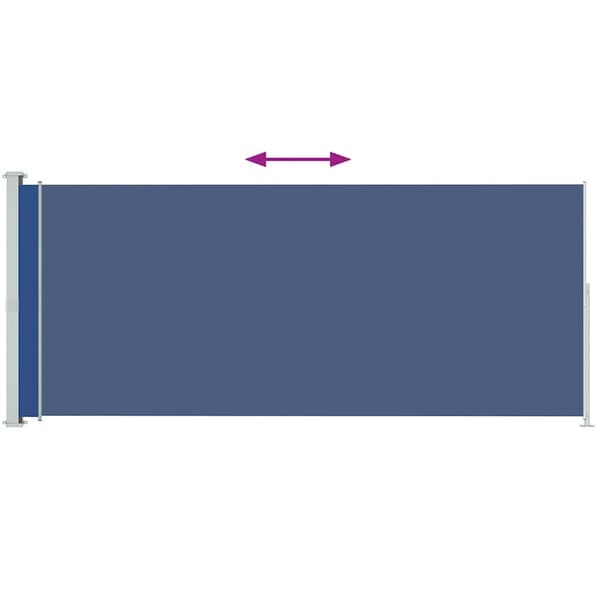 vidaXL Infällbar sidomarkis 180x500 cm blå Blå