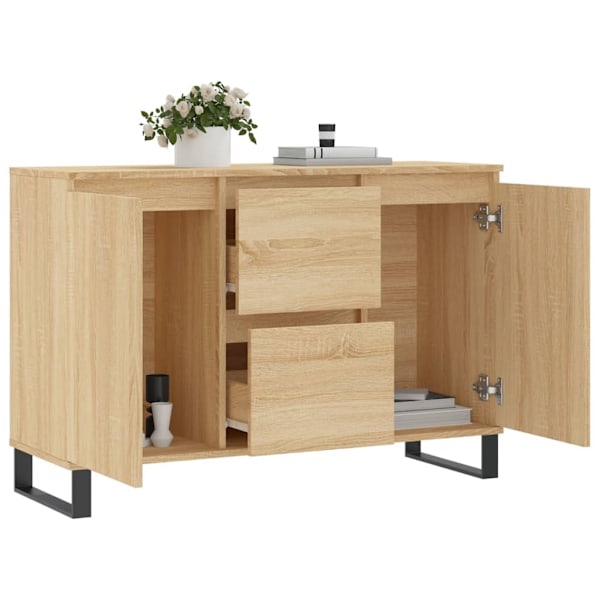 vidaXL Skänk sonoma-ek 104x35x70 cm konstruerat trä Brun