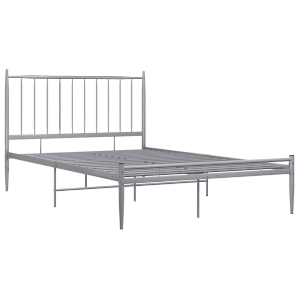 vidaXL Sängram grå metall 120x200 cm grå
