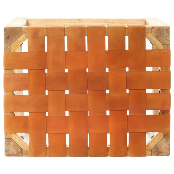 vidaXL Barstolar 2 st brun äkta läder 75 cm Brun
