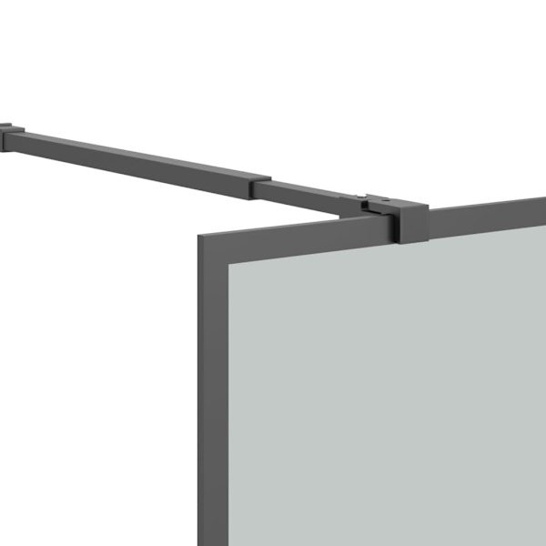 vidaXL Duschvägg 100x195cm mörkt härdat glas Svart