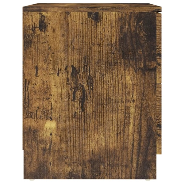 vidaXL Sängbord 2 st rökfärgad ek 40x40x50 cm konstruerat trä Brun