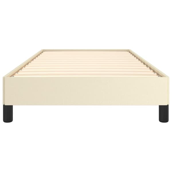 vidaXL Sängram gräddvit 80x200 cm konstläder Kräm
