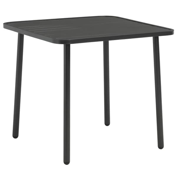 vidaXL Trädgårdsbord mörkgrå 80x80x72 cm stål grå