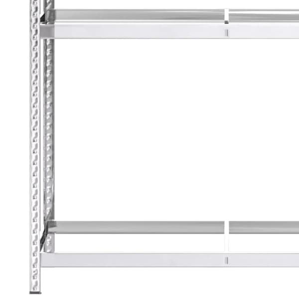 vidaXL Däckställ 3 hyllplan silver 110x40x200 cm stål Silver