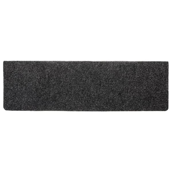 vidaXL Trappmattor självhäftande 5 st 65x21x4 cm mörkgrå rektangulär kant grå