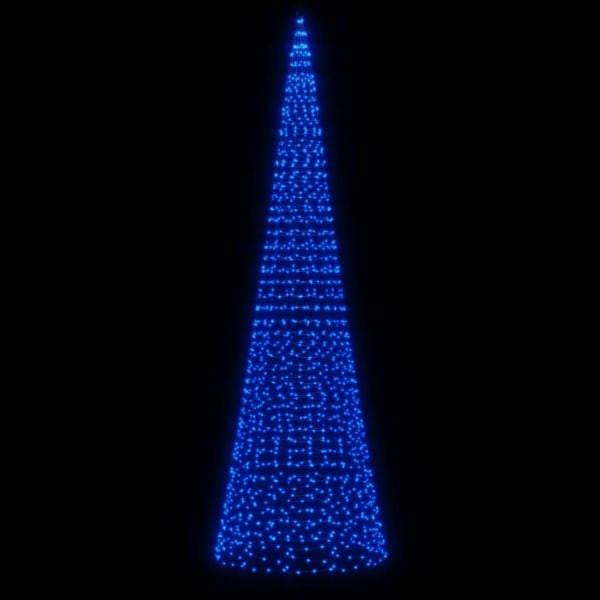 vidaXL Julbelysning till flaggstång 1534 LEDs blå 500 cm Blue