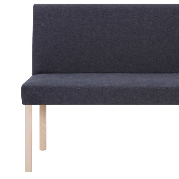 vidaXL Bänk 139,5 cm mörkgrå polyester grå