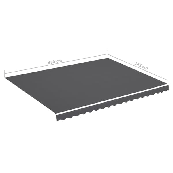 vidaXL Markisväv antracit 4,5x3,5 m Antracit