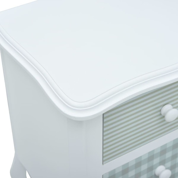 vidaXL Nattduksbord vit och grå 43x32x65 cm MDF multifärg