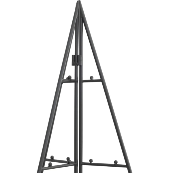 vidaXL Julgran i metall svart 140 cm Svart