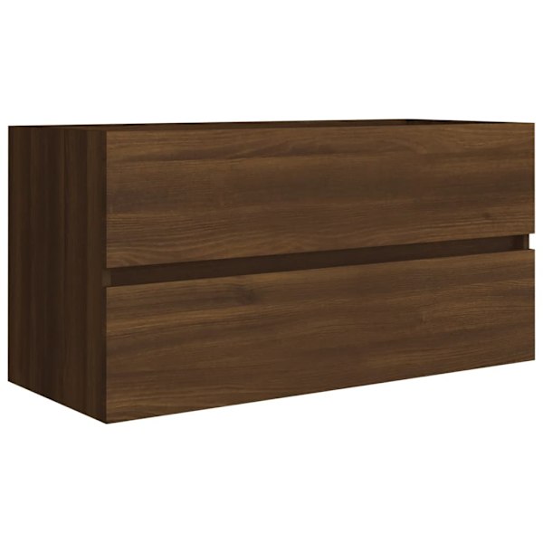 vidaXL Handfatsskåp brun ek 90x38,5x45 cm konstruerat trä Brun