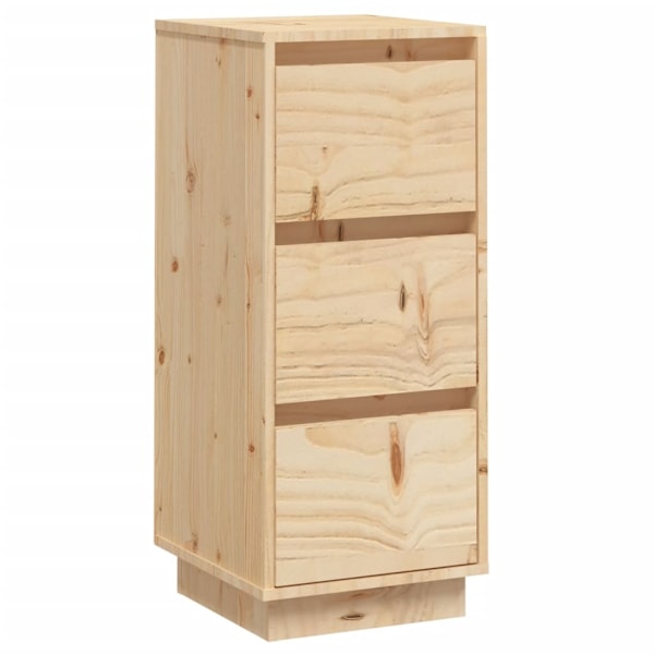 vidaXL Skänk vit 32x34x75 cm massiv furu Brun