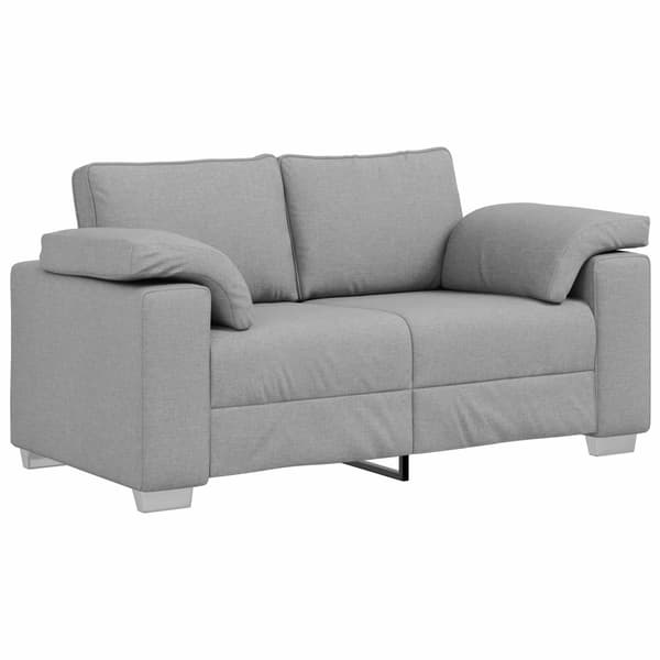 vidaXL Soffa 2 st Moln Grå tyg Grå