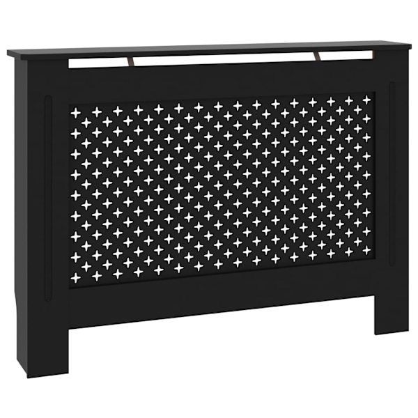 vidaXL Elementskydd svart 112x19x81,5 cm MDF Svart