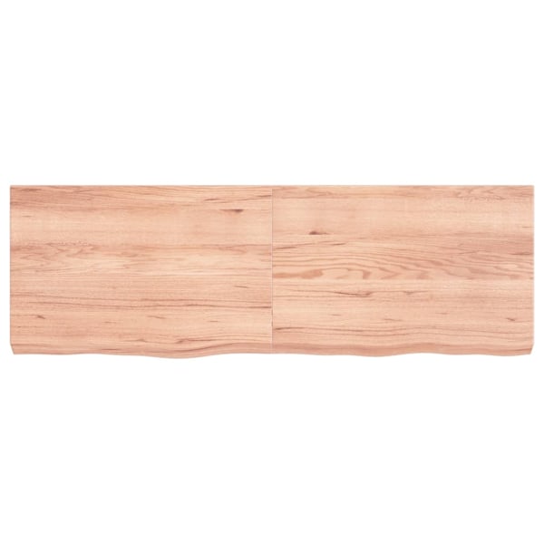 vidaXL Bordsskiva ljusbrun 120x40x(2-6) cm behandlad massiv ek Brun