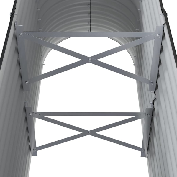 vidaXL Odlingslåda pulverlackerat stål 114x40x68 cm antracit Antracit